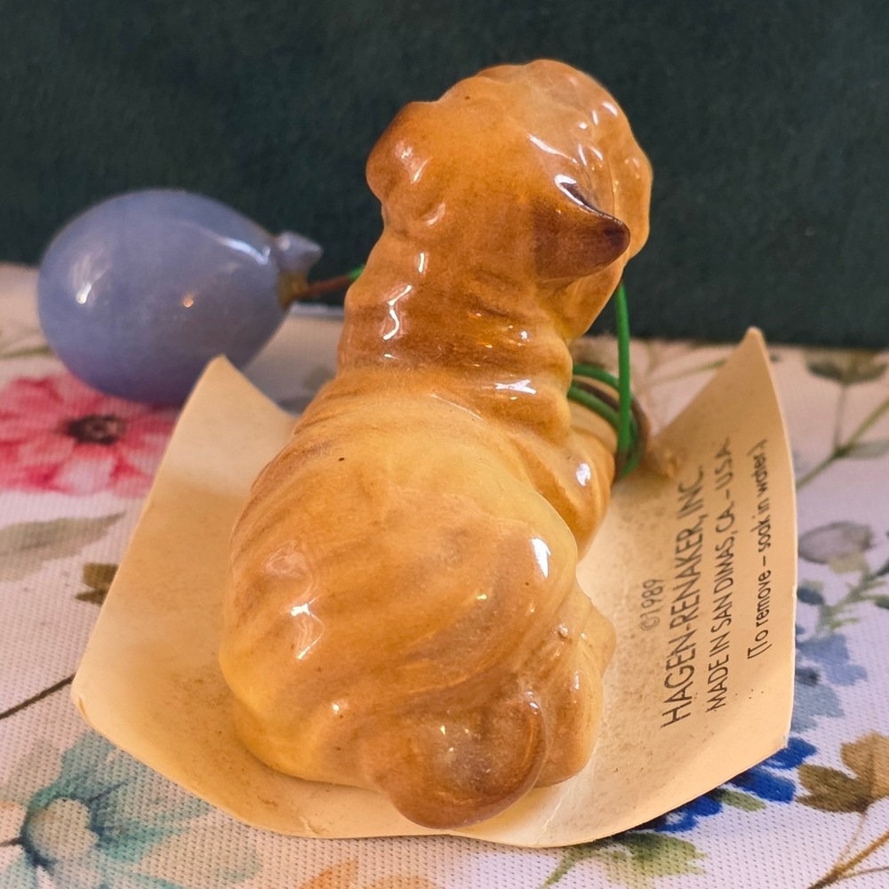 Hagen-Renaker Shar-Pei Puppy Figurine Miniature Tan Good 1989 Disney Tag - Picture 5 of 8
